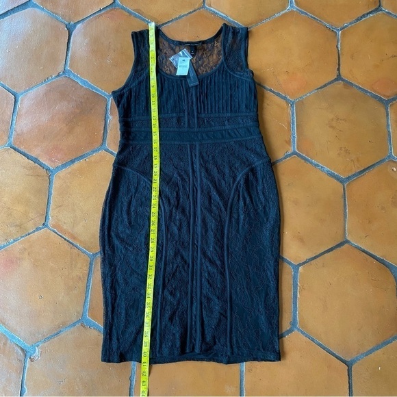 LANE BRYANT BLACK SLEEVELESS STRETCH LACE BODYCON COMPRESSION DRESS PLUS Sz 16 - Picture 7 of 9